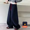 Calça Casual Feminina Primavera e Outono 2026 Novo Estilo para Crianças de Média e Mais Velhas Calça de Cintura Elástica Color Block Perna Larga Estilosa Solta Calça Banana