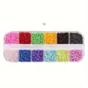 Set de cuentas multicolor de 3 mm de 12 compartimentos estilo clásico cuentas sueltas para pulseras, pendientes, colgantes, accesorios de joyería DIY al por mayor