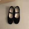 Zapatos Planos de Boca Baja para Mujer Primavera y Otoño Nuevos Estilo Retro Francés Hada Suaves Zapatos Planos Zapatos de Ballet Zapatos Mary Jane
