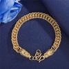 Pulsera de Moda Hecha a Mano con Grifo Chapado en Oro de Vietnam Pulsera Chapada en Oro de 24 Quilates Pulsera de Grifo Auspiciosa y Dominante Pulsera