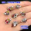Plata pura s999 Azul Quemado Pegamento Moneda de Cobre Tortuga Cuentas Separadas Cuerda Trenzada para Mano Pulsera Collar Accesorios DIY Hechos a Mano