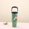 Comércio Exterior Caneca Térmica de Aço Inoxidável 30oz Natal Grande Capacidade Copo com Isolamento a Vácuo Estudante Portátil Copo de Gelo com Alça