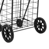 Fábrica de Guangdong carrinho de compras dobrável preto grande capacidade carrinho de compras de mão carrinho de compras de plástico pintado barato
