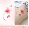 Pegatinas de Tatuaje de Flor de Cerezo Rosa para Mujeres, Impermeables y de Larga Duración, Clavícula, Muñeca, Brazo, Estilo Chino, Románticas, Frescas, Imágenes Pequeñas, Gama Alta