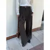 Pantalones de Traje Mmc Pantalones Casuales para Mujer Trece Líneas Otoño Nuevo Pantalones Scimitar Rectos Caídos de Gama Alta de Pierna Ancha