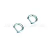 Aretes de Titanio F136 Aleación G23 de Aguja Recta Forma de D Tachuelas para Lóbulo de la Oreja Anillo Liso para Nariz Labio Puños para Oreja Piercing Geométricos