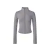Chaqueta de Yoga Estilo Primavera para Mujer con Cuello Alto, Cortavientos, Adelgazante, Cremallera, Cárdigan, Top Deportivo de Fitness para Correr, Ciclismo