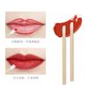 Venta al por mayor de pinceles desechables de bambú para labios, de color madera, portátiles, para maquillaje de labios, de belleza