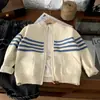 Chaqueta para Niño Suéter Nuevo para Niños Estilo Universitario Versátil Moda Primavera Otoño Invierno Cárdigan de Punto Suéter de Moda