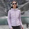 Chaqueta de plumón de invierno para mujer, estilo nuevo, con forro polar, engrosada, ligera, corte ajustado, cuello alto, abrigo de plumón con capucha