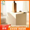 Mesa de centro cuadrada integrada de concreto, estilo minimalista, mesa de té de lujo a prueba de humedad para interior para oficina de ventas, personalizable