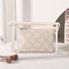 Nuevo Producto 2026 Bolsa Cosmética de PU Grabada para Mujeres, Bolsa de Almacenamiento Multifuncional Portátil para Viaje, Bolsa de Tocador Ins Moda Retro