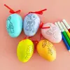 Los adornos de escena de Pascua más vendidos de Amazon, Huevos de colores, Juguetes de graffiti hechos a mano DIY para niños de preescolar