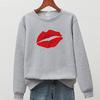 2022 Moda Transfronteriza Europea y Americana Suelta Slim Sencillo Sudor Elegante Top de Manga Larga con Cuello Redondo para Mujer Otoño e Invierno