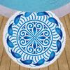 Toalla de playa redonda transfronteriza de microfibra con borla, toalla de baño con impresión digital estilo europeo y americano, patrón de mandala