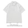 Polo pesado de estilo japonés para hombre, camiseta informal de manga corta con solapa de color sólido, estilo japonés, novedad de verano de 2024