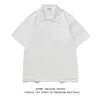 2024 Verão novo estilo japonês pesado camisa polo masculina casual cor sólida moda lapela topo manga curta t-shirt