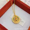 Colgante de Calabaza Giratoria de Buena Fortuna con Diamantes, Cadena para Suéter Estilo Antiguo Chapada en Oro, Collar de Cuerda Negra de Larga Duración