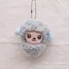 Pingente de Boneca de Cordeiro Cacheado Desenho Animado Chaveiro de Bolsa de Casal Broche de Acessórios para Roupas DIY Acessórios Pequenos de Boneca