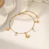 [Aço Titânio Corpo Inteiro] 100 Pulseiras Europa e Estados Unidos 18k Não Desbota Simples Joker ins Moda Personalizada Joia de Mão para Mulheres