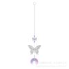 Colgante de cristal manualidades de jardinería decoración de sala de estar colgante copo de nieve color AB danza de mariposas flor plancha mariposa
