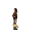 Chaqueta de gamuza Melard para mujer, estilo corto, nueva colección primavera/otoño 2026, corte holgado retro, adecuada para figuras petite, chaqueta ligera
