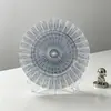 Plato de Vidrio de Cristal Estilo Nórdico de Comercio Exterior, Plato de Cena Redondo Estilo Occidental, Platos de Alto Valor, Venta al por Mayor, Directo del Fabricante