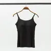 Nuevo Camisole de Primavera y Verano con Copas en el Pecho, Capa Base de Seda de Hielo, No Necesita Usar Sujetador, Espalda Hermosa, Camiseta sin Mangas Versátil para Yoga y Deportes para Mujeres