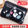 Bolsa de Agua Caliente Recargable de Peluche de Conejo, Calentador Eléctrico Antidesmontaje y Lavable, Bolsa de Agua Caliente para Bebé, Calentador de Manos para Hermana, Calentador Eléctrico de Enchufe