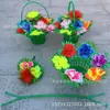 Cesta de Flores Sacrificiales, Cesta de Flores de Rosa, Cesta de Flores Coloridas, Flores Artificiales para Visitar la Tumba, Flores Artificiales para el Festival Qingming, Venta al por Mayor Funeraria de Yunyang