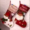 Nuevos Calcetines de Navidad Bolsa de Regalo Grande Pequeña Bolsa para Dulces Bolsa de Regalo de Dibujos Animados Decoración Navideña Venta al por Mayor