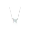 Rueda de la fortuna en stock al por mayor Cadena de clavícula de mariposa luminosa S925 para mujer, diseño versátil de lujo ligero, superventas en múltiples plataformas transfronterizas