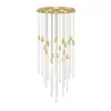 [Personalizado] Lustre Longo de Cristal para Iluminação de Villa, Apartamento com Escada, Lustre Duplex Oco Rotativo de Luxo Leve