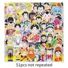 51 Adesivos de Personagens de Jornada ao Oeste Rei Macaco Porquinho Monge Tang Desenho Animado Graffiti Original Adesivos Decorativos à Prova d'Água