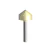 Fresadora en V de 90 grados para carpintería, mango de 1/4, fresadora para carpintería, cabezal de fresadora de recorte, ranurado de placa de aluminio y plástico, esquina de pared integrada