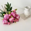 Peonía de 2 Cabezas y Flores de Peonía Simuladas Decoración del Hogar Flores Falsas Ceremonia de Boda Escena de Boda Arreglo Colocación Accesorios para Fotografía