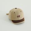 Nuevo Sombrero de Comercio Exterior Lindo Sombrero Hip-Hop para Bebé Gorra de Béisbol de Ala Corta con Letra Ok Gorra con Visera para Niños Primavera y Otoño