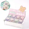 Caixa Colorida Macaron Ursinho Fofo Porta-Bilhete Alfinete de Fixação Material de Escritório Clip de Papel Clip de Encadernação Conjunto Atacado