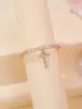 Anillo Abierto con Letra Zirconia Moda Transfronteriza para Mujer, Colgante de Zirconia Chapado en Cobre Dorado, Joyería Versátil Personalizada para Parejas