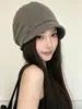 2026 Verano Nuevo Ins Simple Versátil Sombrero Apilable Sombrero de Otoño para Mujer Ala Hace que la Cara se Vea Más Pequeña Sombrero de Temperamento Casual