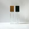 Botella de emulsión cosmética, botella de prensa, botella de base de vidrio, botella de agua de hombro cuadrado de 30 ml, material de embalaje de fábrica recto