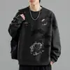 Sudadera Talla Grande para Hombre Primavera y Otoño Marca de Moda Versátil Pantalones para Hombre Tops Chaquetas Camisetas Casuales Holgadas de Manga Larga para Hombre