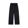 Pantalones de Arroz Glutinoso Americanos Caídos para Hombre Primavera y Otoño Estilo Rebelde Guapo de Gama Alta de Pierna Ancha Estilo Perezoso Color Sólido Pantalones de Chándal de Punto
