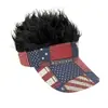 Gorra para Peluca Artificial de Amazon Transfronteriza Gorra Conmemorativa del 250 Aniversario de la Bandera Estadounidense Gorra de Béisbol Protector Solar de Moda Personalizado