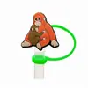 Novo Estilo Macaco Abraçando Desenho Animado Tampa de Palito Copo de Água de Silicone Tampa de Palito Tampa de Palito à Prova de Poeira e Derramamento Venda por Atacado em Estoque