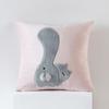 Almohada personalizada DIY, bonita almohada de conejo estilo Ins para dormitorio, sofá, almohada bordada tridimensional para cintura de coche.
