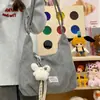 Bolsa de Tela de Gran Capacidad para Mujer 2025 Nuevo de Moda Versátil Estilo Universitario Bolso de Hombro para Viajar al Trabajo Bolso Tote Cruzado Casual