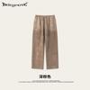 Otoño 2025 Marca Americana de Moda Pantalones Casuales Rectos de Pierna Ancha de Terciopelo Grueso para Hombre