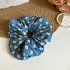 Scrunchie de Moda Plegado Floral de Punto de Tela Estilo Coreano Cuerda para el Cabello Fresca y Elegante Diseño de Nicho para Mujeres