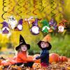 Xl143 Halloween Enano Sin Rostro Gnomo Villano Colgante Espiral Fiesta Remolinos de Papel de Aluminio Pancarta